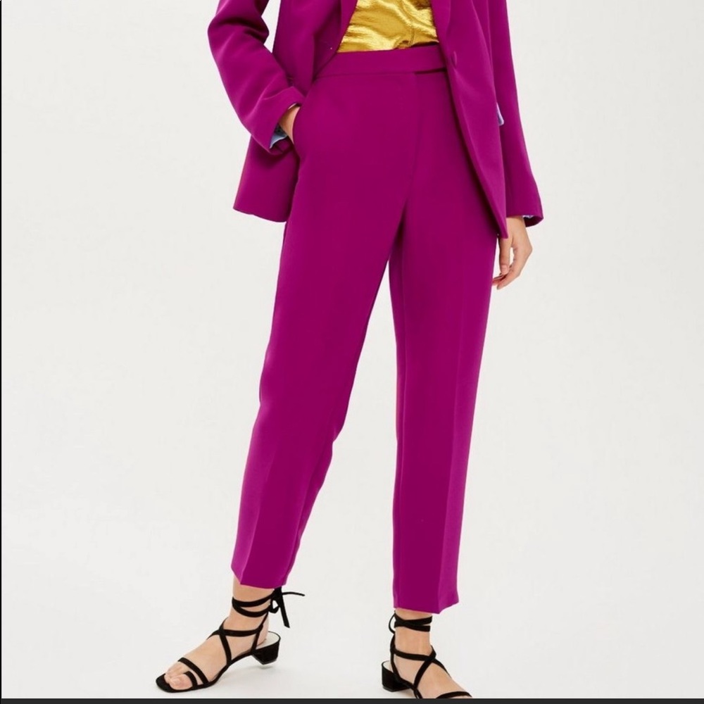 Topshop magenta pants